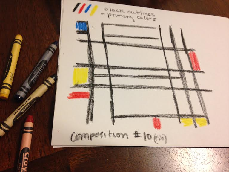 Mondrian Crayon Rendition